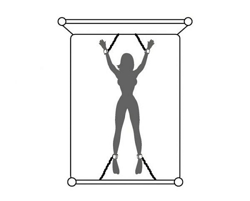Система для фиксации на кровати Completely His Bed Spreader with elasticated Straps Fifty Shades of Grey FS-57756