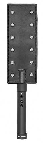 Чёрный падл с электростимуляцией Shots Media BV E-stim Paddle ELC023BLK