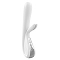 Белый вибратор с клиторальным отростком OVO K5 WHITE/CHROME (21,5 см)