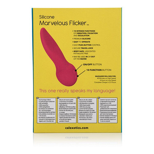Розовый виброязычок California Exotic Novelties Mini Marvels Silicone Marvelous Flicker SE-4409-40-3