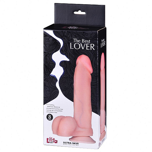 Телесный фаллоимитатор на присоске Lola toys The Best Lover 610108 (21 см)