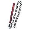 Красный атласный поводок с чёрной цепью California Exotic Novelties Scandal Leash SE-2712-45-3