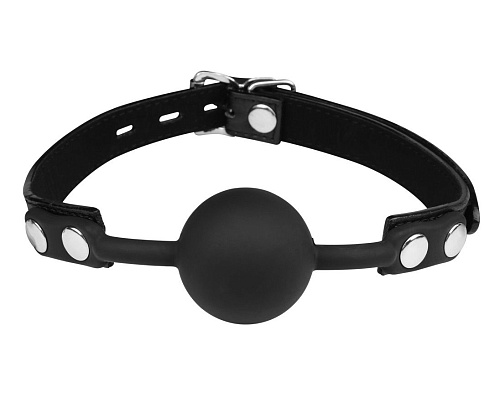 Чёрный кляп-шарик на ремешке Chisa Be Quiet CN-632187432