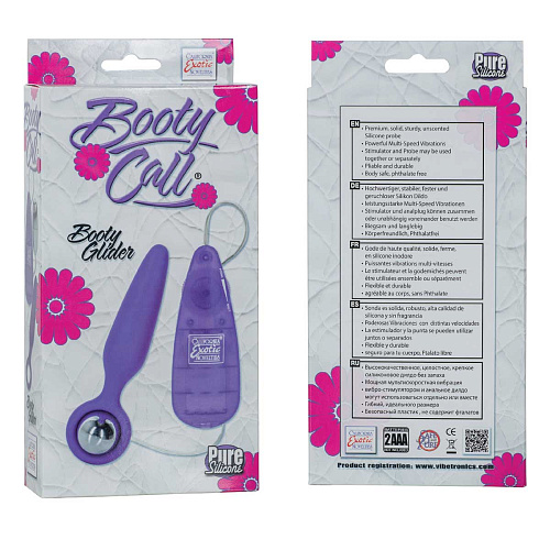 Сиреневая анальная вибропробка California Exotic Novelties Booty Call Booty Glider SE-0395-10-3