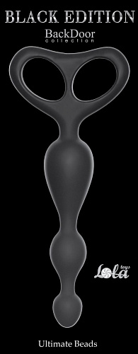 Чёрная анальная цепочка Lola toys Ultimate Beads 4203-01Lola (17 см)
