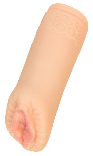 Тугой фигурный мастурбатор-вагина телесного цвета ToyFa 893009