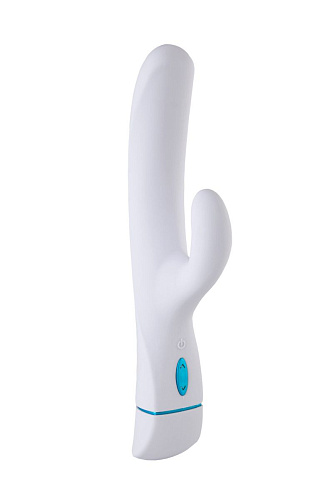 Бело-синий водонепроницаемый вибратор со стимуляцией клитора Erotist Erotist Life 540206 (22 см)