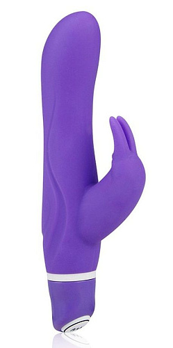 Фиолетовый силиконовый вибратор со стимулятором клитора Erotic Fantasy HT-R5-PUR (21 см)