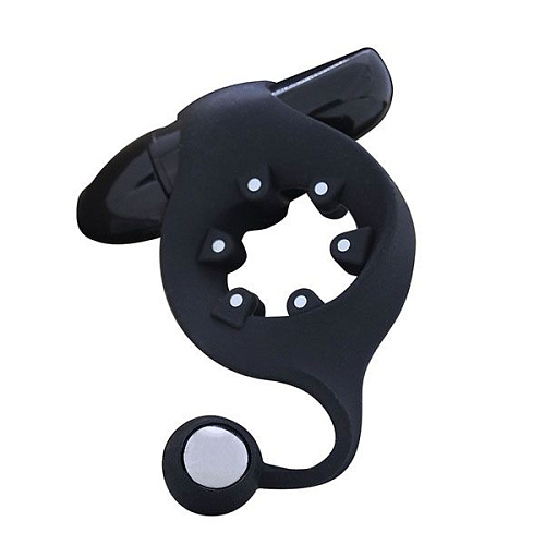 Чёрное эрекционное кольцо с магнитами Seven Creations MOJO MAGNETO 50950