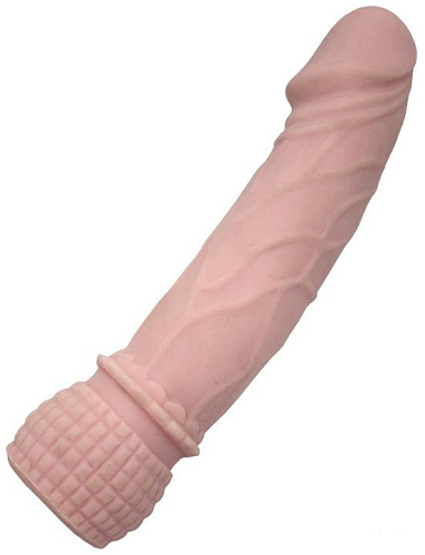 Телесный фаллоимитатор с рельефным основанием Eroticon 30023 (16 см)