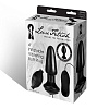 Чрная надувная вибрирующая анальная пробка Lux Fetish Inflatable Vibrating Butt Plug LF5304 (10,2 см)