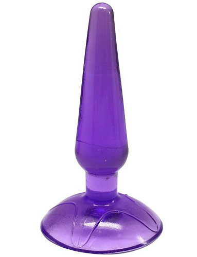 Фиолетовая анальная пробка на присоске Eroticon Butt Plug 30494-2 (11 см)