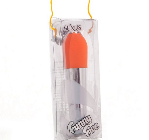 Вибратор оранжевый Sexus Funny Five 931002-11 (10 см)
