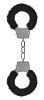 Чёрные пушистые наручники Shots Media BV OUCH! Black OU004BLK