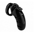 Чёрный мужской пояс верности Shots Media BV Model 03 Chastity 4.5 Cock Cage MCG003BLK