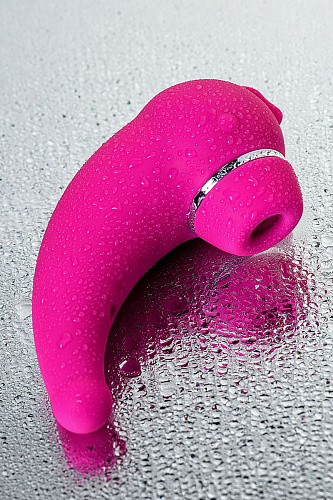 Розовый вакуум-волновой стимулятор клитора с вибрацией ToyFa Dino 119001