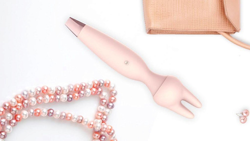 Нежно-розовый хай-тек вибромассажёр-газель со съёмной насадкой ImToy Gazella (21,8 см)