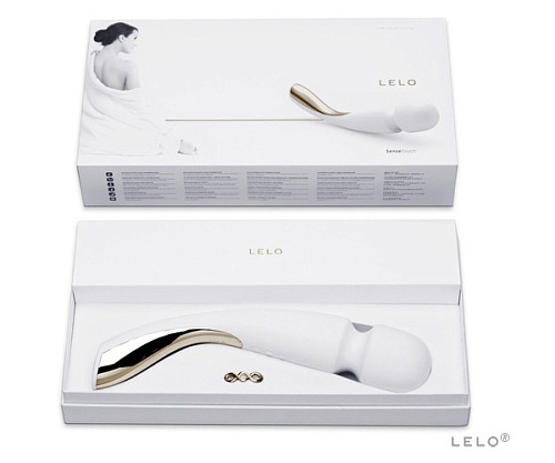 Большой профессиональный массажёр белого цвета Lelo Smart Wand Large LEL8272