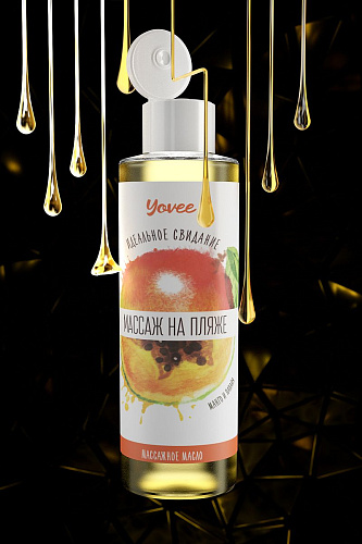 Масло для массажа с ароматом манго и папайи ToyFa «Массаж на пляже» 722103 (50 мл)
