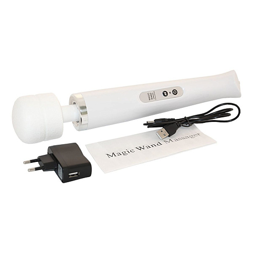 Белый беспроводной вибромассажёр Hitachi Magic Magic Wand 0613