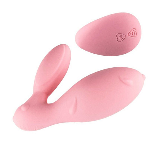 Розовый виброзайчик с вибрирующим пультом ДУ RestArt Eris RA-321
