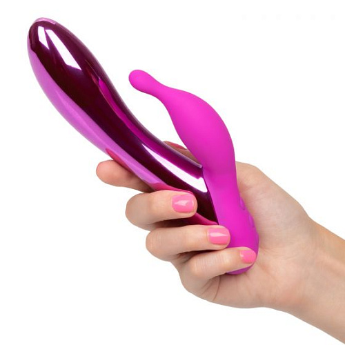 Розовый вибратор-кролик со светодиодной подсветкой California Exotic Novelties Radiance SE-0734-20-3