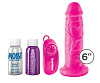 Розовый надувной мяч с вибронасадкой Pipedream Vibrating Mini Sex Ball PD5382-11 (15,2 см)
