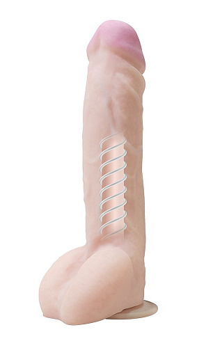 Телесный фаллоимитатор на присоске LOVETOY (А-Полимер) F LINE 583103 (25 см)