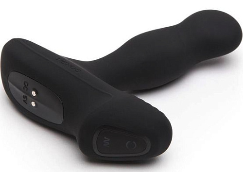 Чёрный перезаряжаемый массажёр предстательной железы Nexus Range Revo Slim REVOSLIM