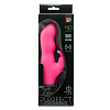 Розовый вибратор с клиторальным стимулятором Dream Toys PURRFECT SILICONE DELUXE DUOVIBE 21296 (17,5 см)