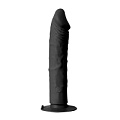 Чёрный вибратор-реалистик Dream Toys PURRFECT SILICONE ONE TOUCH 21256 (22,5 см)