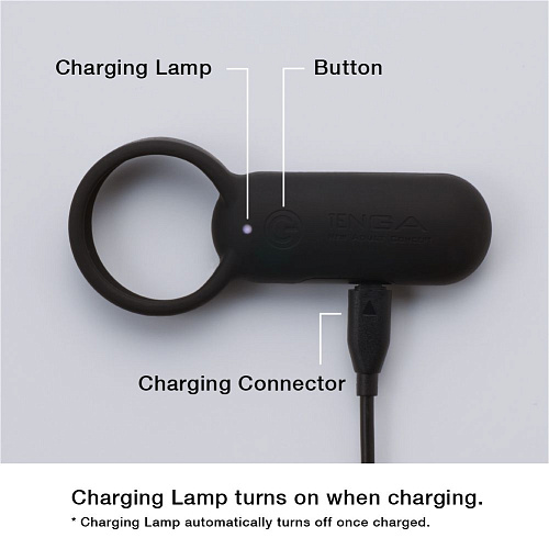 Чёрное эрекционное кольцо Tenga SVR Black TSV-001