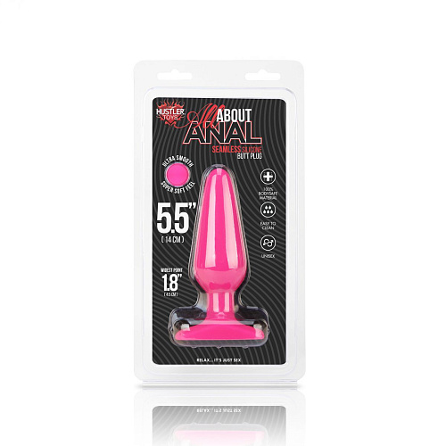 Розовый плаг из ультрабархатистого силикона Hustler HT-B3-HPNK (12 см)