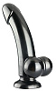 Чёрный гладкий фаллоимитатор Dream Toys TOYS SMOOTH SLEEK METALLIC DILDO 21425 (14 см)