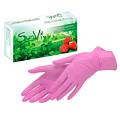 Розовые одноразовые нитриловые перчатки размера L Rubber Tech Ltd SunViv AN316L (200 шт × 100 пар)