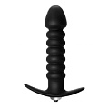 Чёрная анальная вибропробка Lola toys Twisted Anal Plug 5007-03lola (13 см)