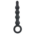 Чёрный анальный стимулятор с колечком-ограничителем Bior toys SEM-55087 (17 см)
