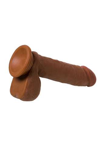 Коричневый ротатор-мула ToyFa RealStick Elite Mulatto 985102 (21 см)