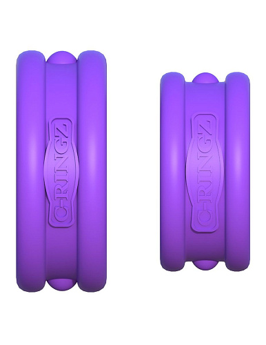 Набор из двух фиолетовых эрекцонных колец Pipedream Max Width Silicone Rings PD5805-12