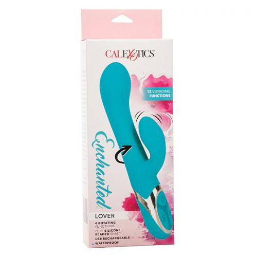 Бирюзовый перезаряжаемый вибратор-кролик California Exotic Novelties Enchanted Lover SE-0649-10-3