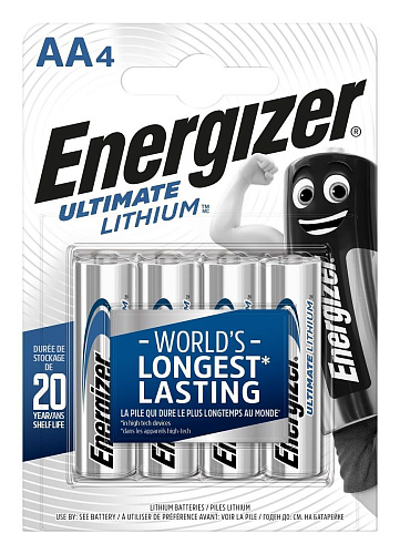 Батарейки Energizer Ultimate Lithium L91 AA 639155 (тип AA, 4 шт)
