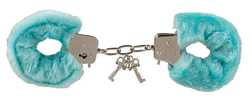 Голубые меховые наручники Orion Love Cuffs Blue 0527050