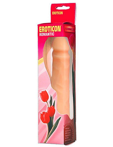 Телесный гнущийся фаллоимитатор из ультраскин Eroticon 30019 (23 см)