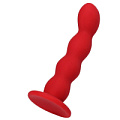 Красный силиконовый анальный фаллоимитатор ToyFa Favorite 357018 (13 см)
