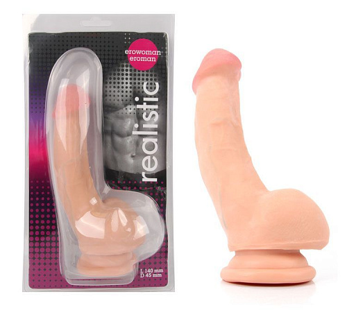 Телесный фаллоимитатор из киберкожи Bior toys EE-10230 (14 см)