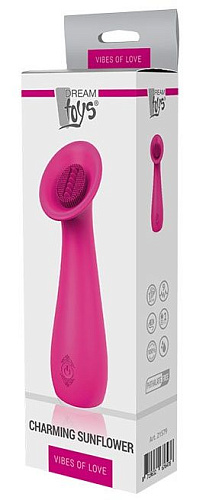 Розовый клиторальный стимулятор Dream Toys CHARMING SUNFLOWER 21579 (15,3 см)