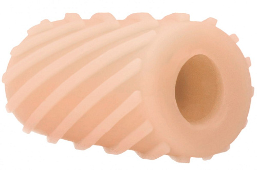 Телесный миниатюрный двухсторонний мастурбатор Shots Media BV Self Lubrication Pocket Masturbator SLT004FLE