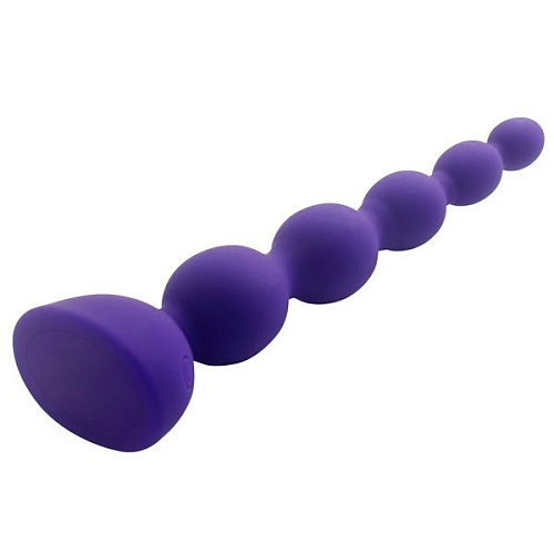 Фиолетовый анальный вибростимулятор с пультом ДУ Howells Anal Beads L 189024pur (21,5 см)
