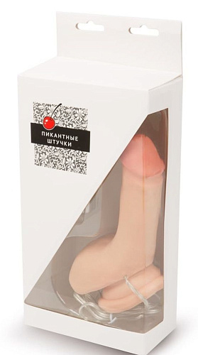 Телесный реалистичный вибратор с присоской Пикантные штучки DP02086-7Z (15 см)