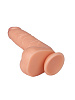 Реалистичный фаллоимитатор телесного цвета с мошонкой на присоске Bior toys EE-10235
